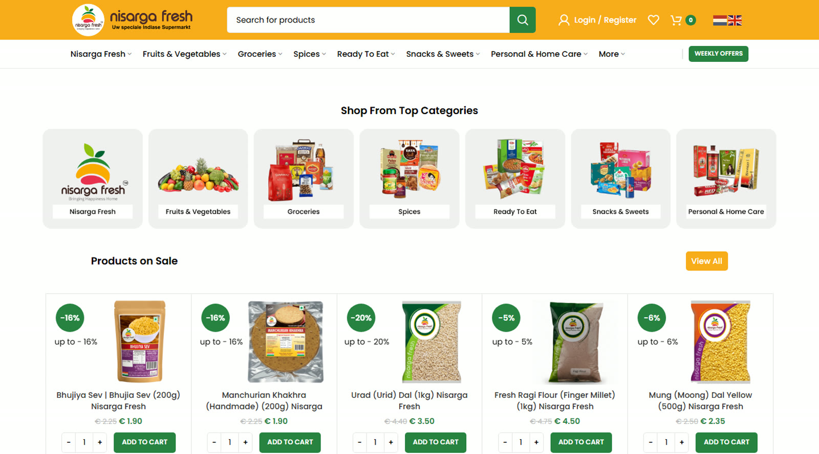 The Nisarga Fresh supermarket store, built by Connecting Digitally
